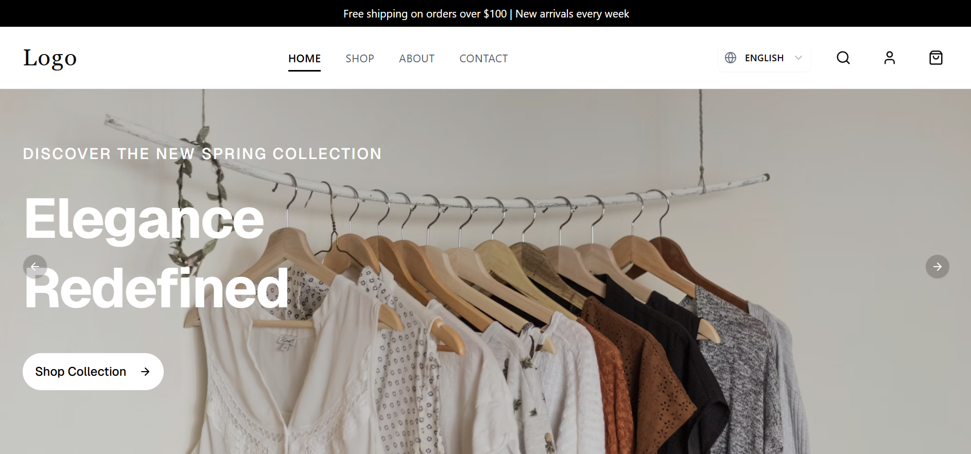 Headless Shopify Next.js project screenshot